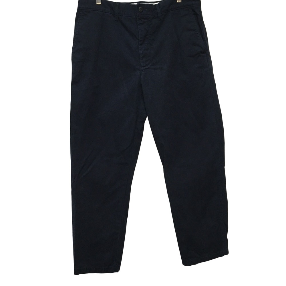 J.Crew Classic Relaxed Cotton Chinos Men's 34x30 Navy Blue Preppy Minimalist